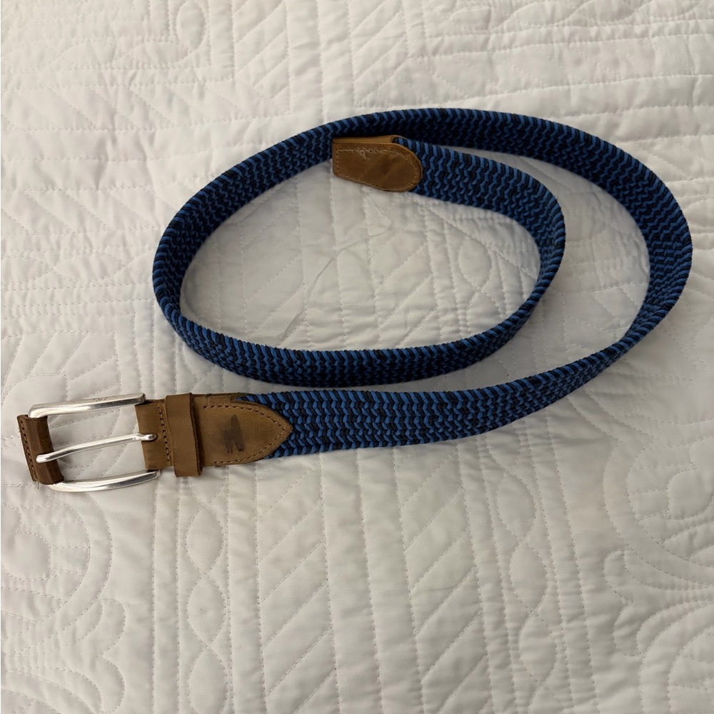 Johnnie O Men's Twilight blue Medium cotton stretch belt - Picture 5 of 5